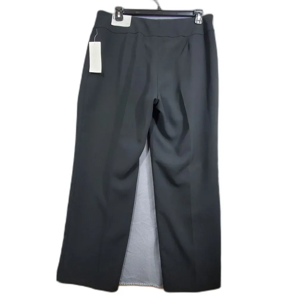 Kasper Lana Pants womens size 16 Modern Fit Contour Waist Black NWT